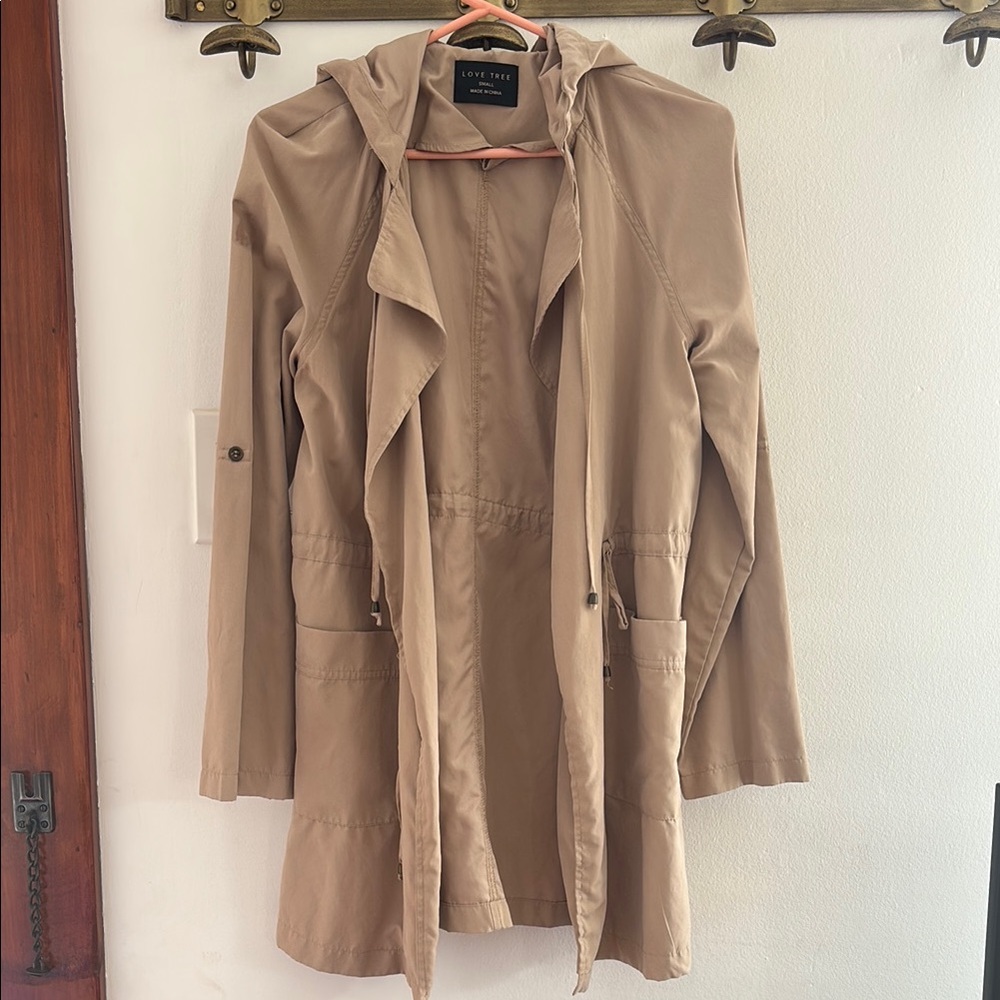Love Tree Women's Tan Hooded Jacket